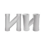 LESSO H-type Pipe PVC-U Drainage Fitting, White, dn160x75x110