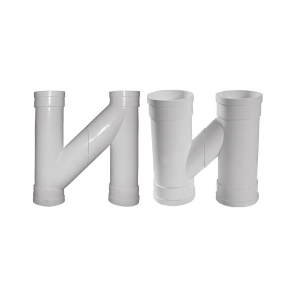 LESSO H-type Pipe PVC-U Drainage Fitting, White, dn160x75x110