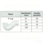LESSO P-trap PVC-U drainage fitting white dn50 - Image 2