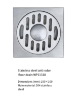 LESSO Stainless Steel Deodorant Floor Drain WP11318 - Image 2
