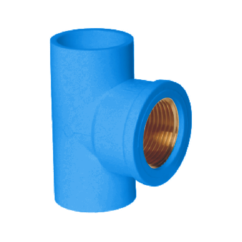 311d6a2dac895999faabd9df1022ba8a LESSO Reducing Tee with Female Copper Thread (PVC-U Water Supply Fitting) Blue dn25×RC1/2" - Image 1