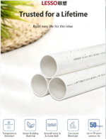 LESSO PVC-U Drainage Pressure Pipe (Original Rainwater Pipe 6.0) White dn200 4M - Image 3