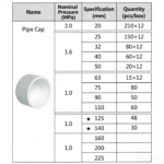 LESSO Pipe Cap (PVC-U Fittings for Water Supply) Blue DN20 - Image 2
