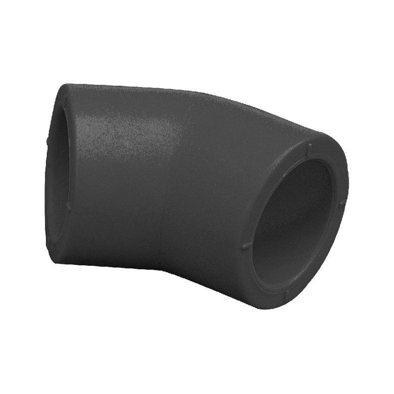 58c3ad72375545ba3890f8ea82f01dec LESSO 45° Socket Elbow (PE Fitting) Black dn110 - Image 1