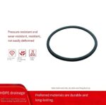 LESSO Rubber Ring HDPE Double-Wall Corrugated Pipe (With Bell Mouth), Black, dn800