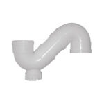 LESSO S-type P-trap (with inspection port) PVC-U drainage fitting white dn75