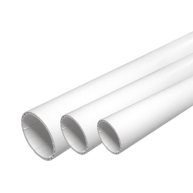 668ea997b14fc5186c40140f1e2be863 LESSO PVC-U Hollow Wall Inner Spiral Pipe (4.0) White dn50 4M - Image 1