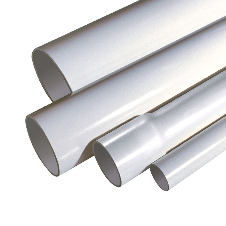 6eb9da5e75a3495f0f2792814e391b50 LESSO Solid-Wall PVC Pipe for Underground Communication Conduit (1.8) White SN8 DN50 6M - Image 1