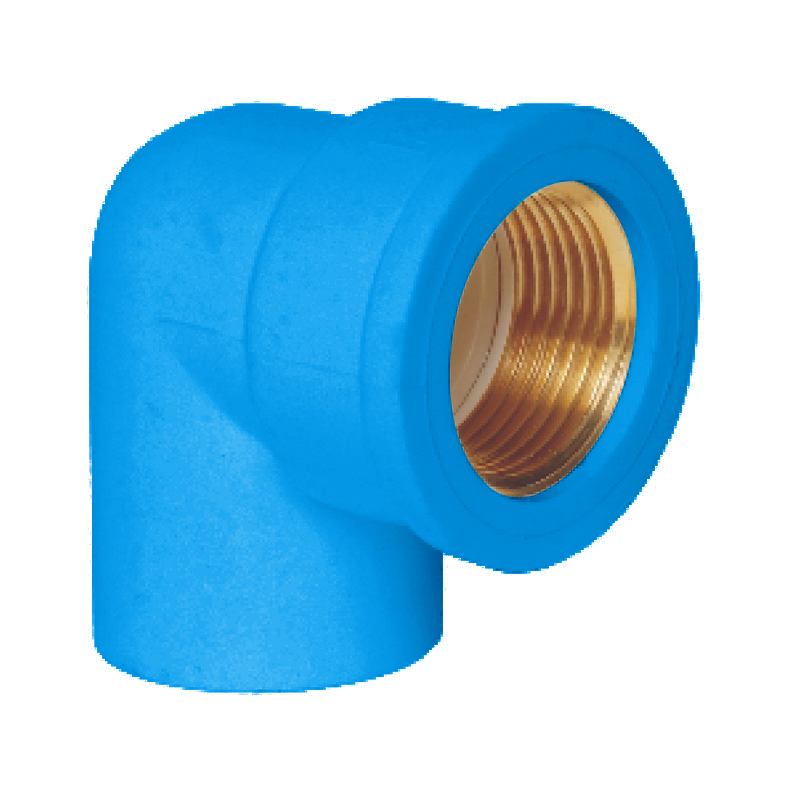 88d66a78676a40a67102a78d49baf9f8 LESSO Copper Female Thread Elbow (PVC-U Water Supply Fitting), Blue, dn20×RC1/2" - Image 1