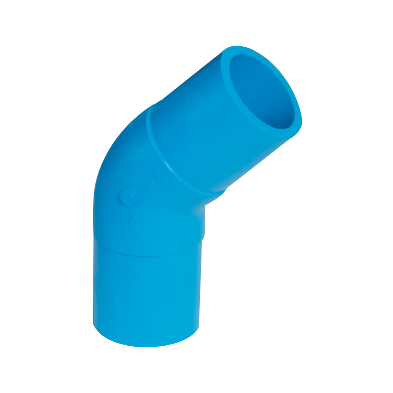 b248edd6e5e1509dd43775a4c02a339c LESSO 45° Coupling Elbow (PE Fitting) SDR11 (1.6MPa) Blue dn75 - Image 1