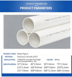 LESSO PVC-U Drainage Pipe (A) White dn110 4M - Image 2