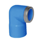 LESSO Female Thread Reducing Elbow (with Stainless Steel Clamp), PVC-U Water Supply Fitting, Blue, dn25×RC1/2"