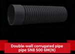 LESSO HDPE Double-Wall Corrugated Pipe (With Socket 02) Black SN8 500 6M(N) - Image 3