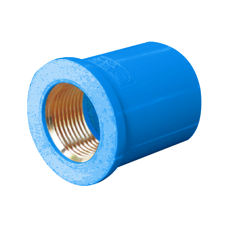 fea1e91ff411d4a9d5ce11e49565cc55 LESSO Copper Female Thread Straight Coupling (PVC-U Water Supply Fitting) Blue dn63×RC2 - Image 1