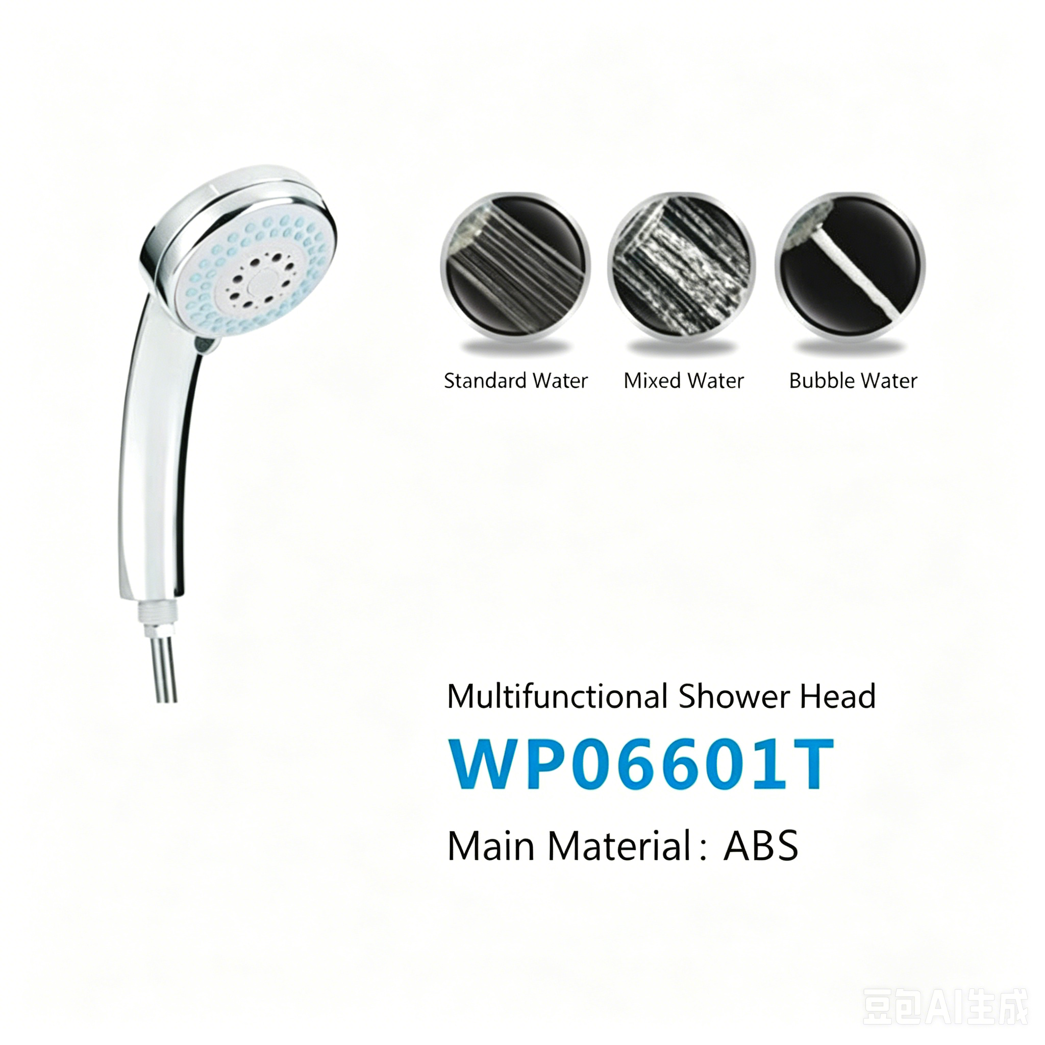 05813db0-7b9e-4ebd-bf30-f954749badf8 LESSO Multi-functional Shower Head WP06601T - Image 1