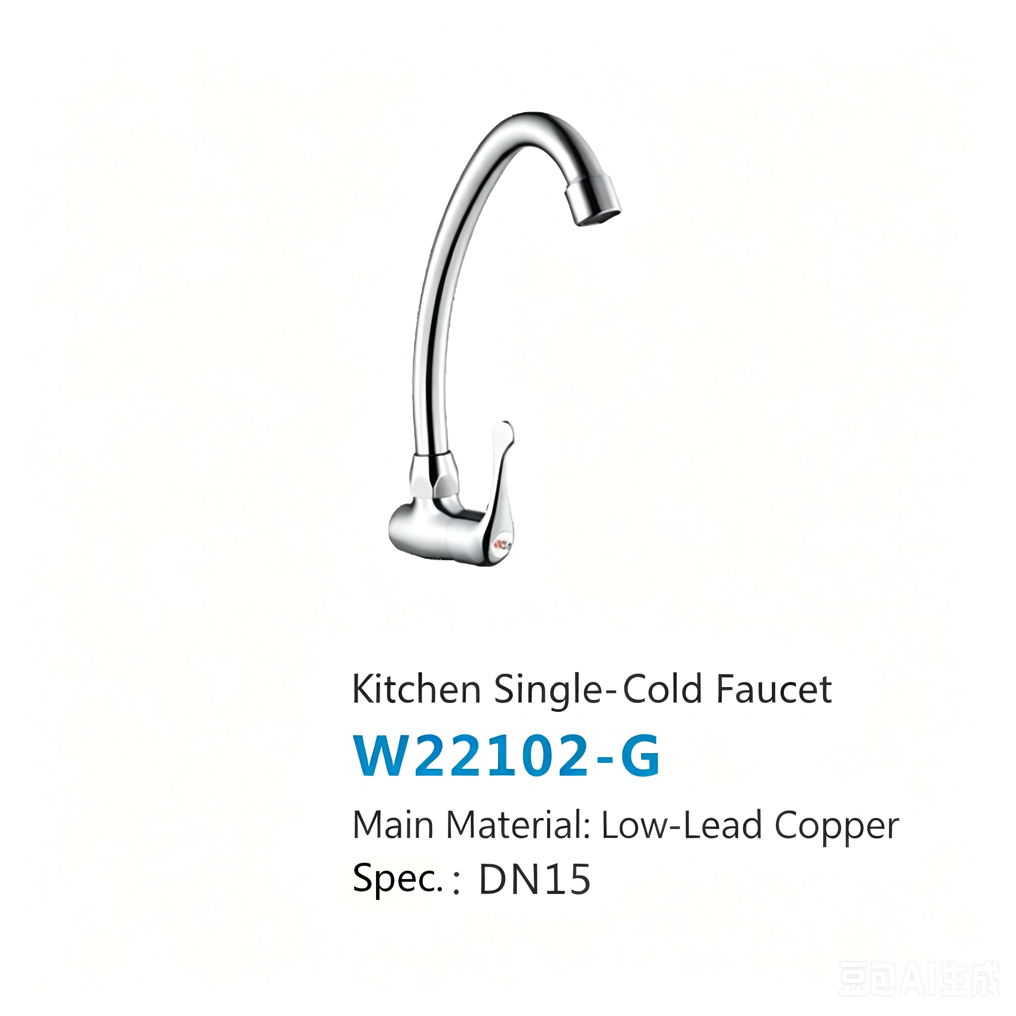 53163414-48e5-4ceb-a8cb-2426b9751673 - 副本 LESSO Single Cold Kitchen Faucet W22102-G - Image 1