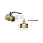 LESSO Brass Reduced Port Ball Valve 216-050 Brass Valve - Image 2