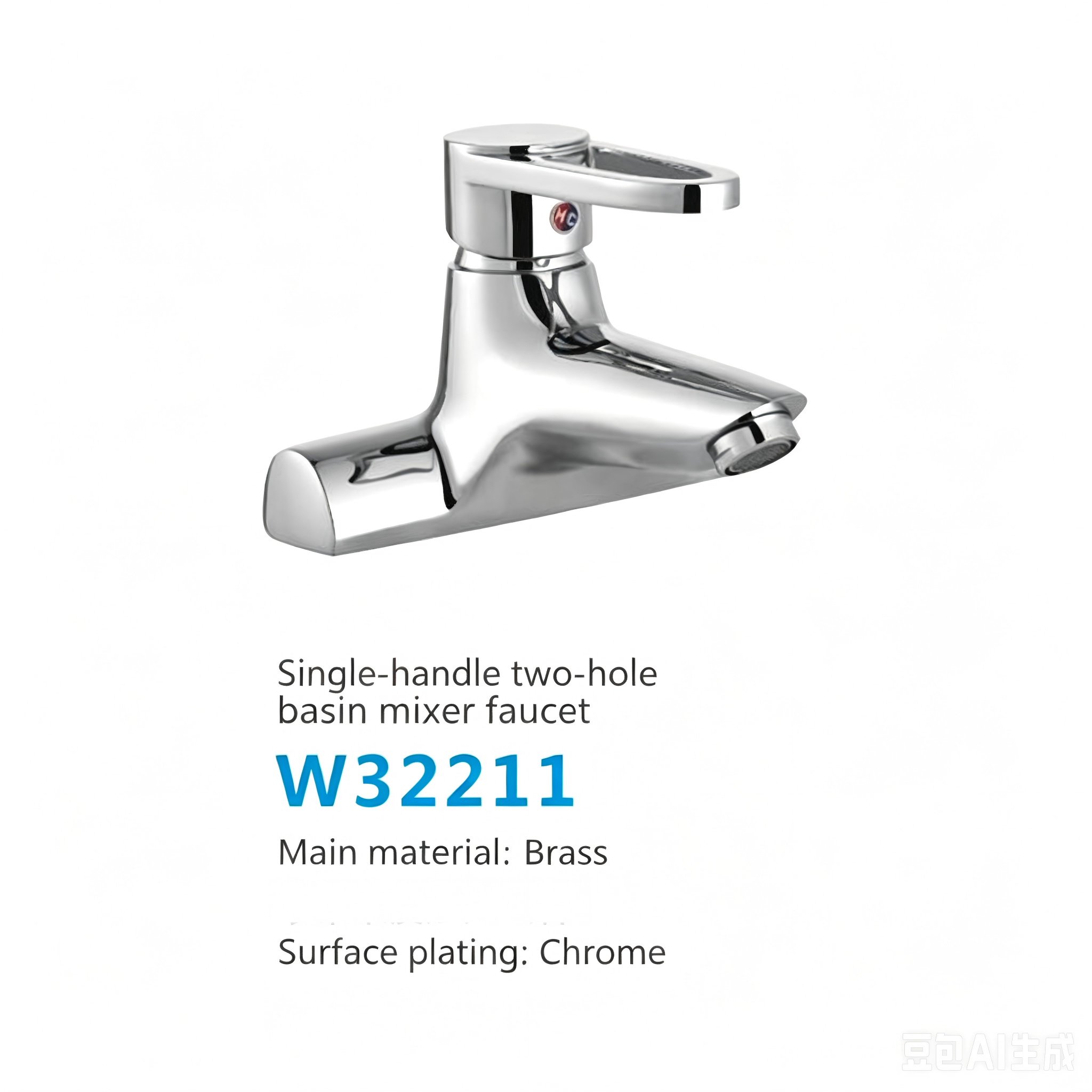 ce1cfa48-1520-4625-b65d-4034e94e12f0 - 副本 LESSO Single Lever Two-hole Mixer Basin Faucet W32211 - Image 1