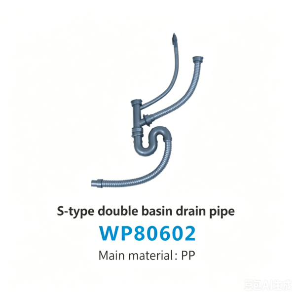 LESSO S-type Double Basin Drain Pipe WP80602