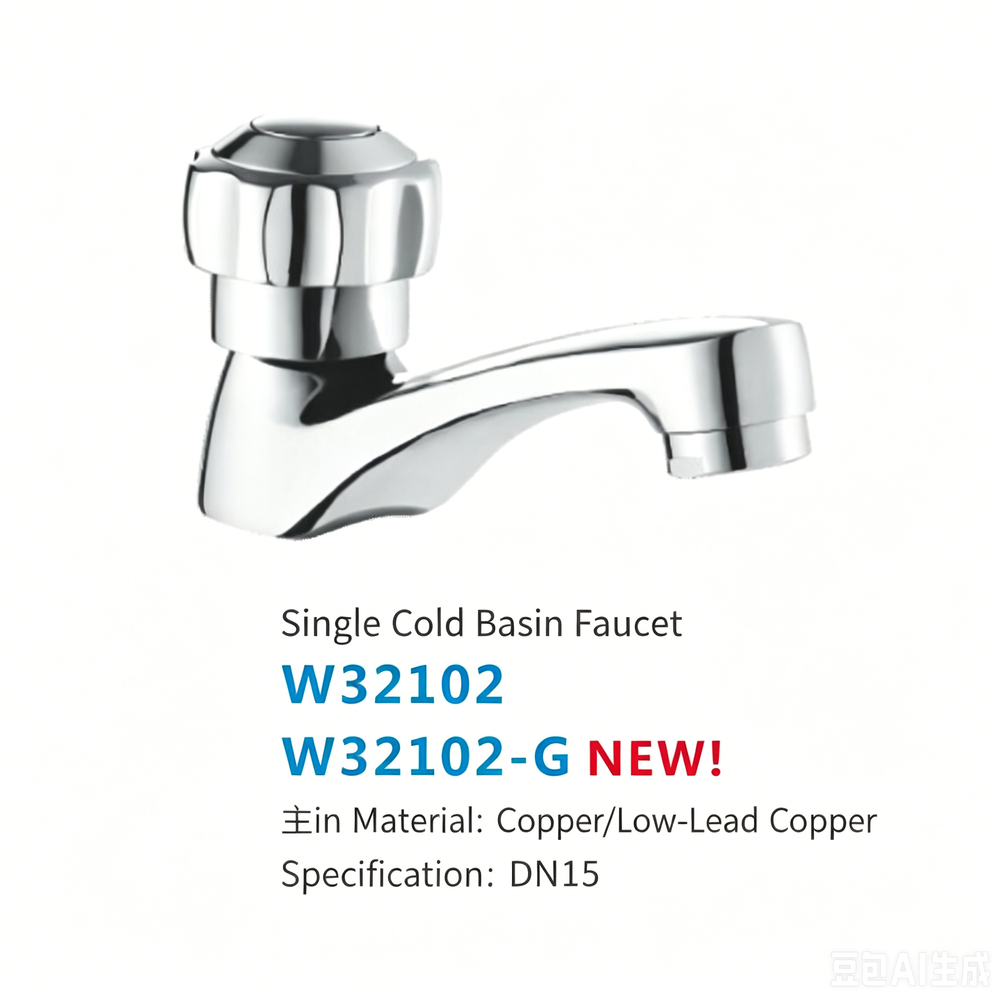 d679418a-4681-48ed-bcab-9dc3c4b65f0e LESSO Single Cold Basin Faucet W32102 - Image 1