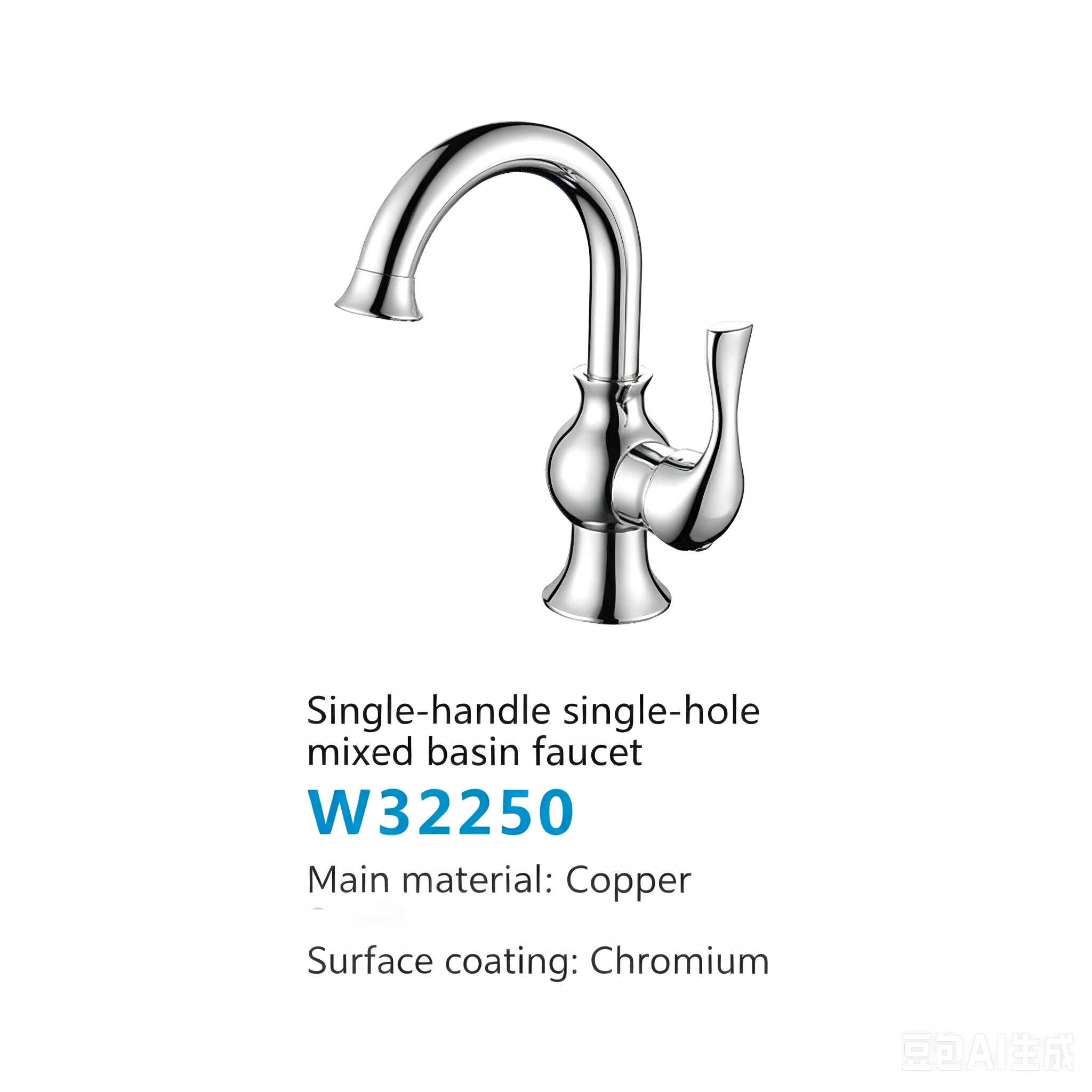 dc6c035d-eea8-4b6c-98aa-27913b0aff4e - 副本 LESSO Single Lever Single Hole Mixer Basin Faucet W32250(LS) - Image 1