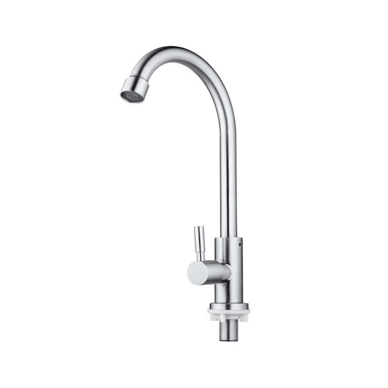 fe1e05e4fe9e94c048590f76fe555419 LESSO Stainless Steel Single Cold Kitchen Faucet W24101(LS) - Image 1